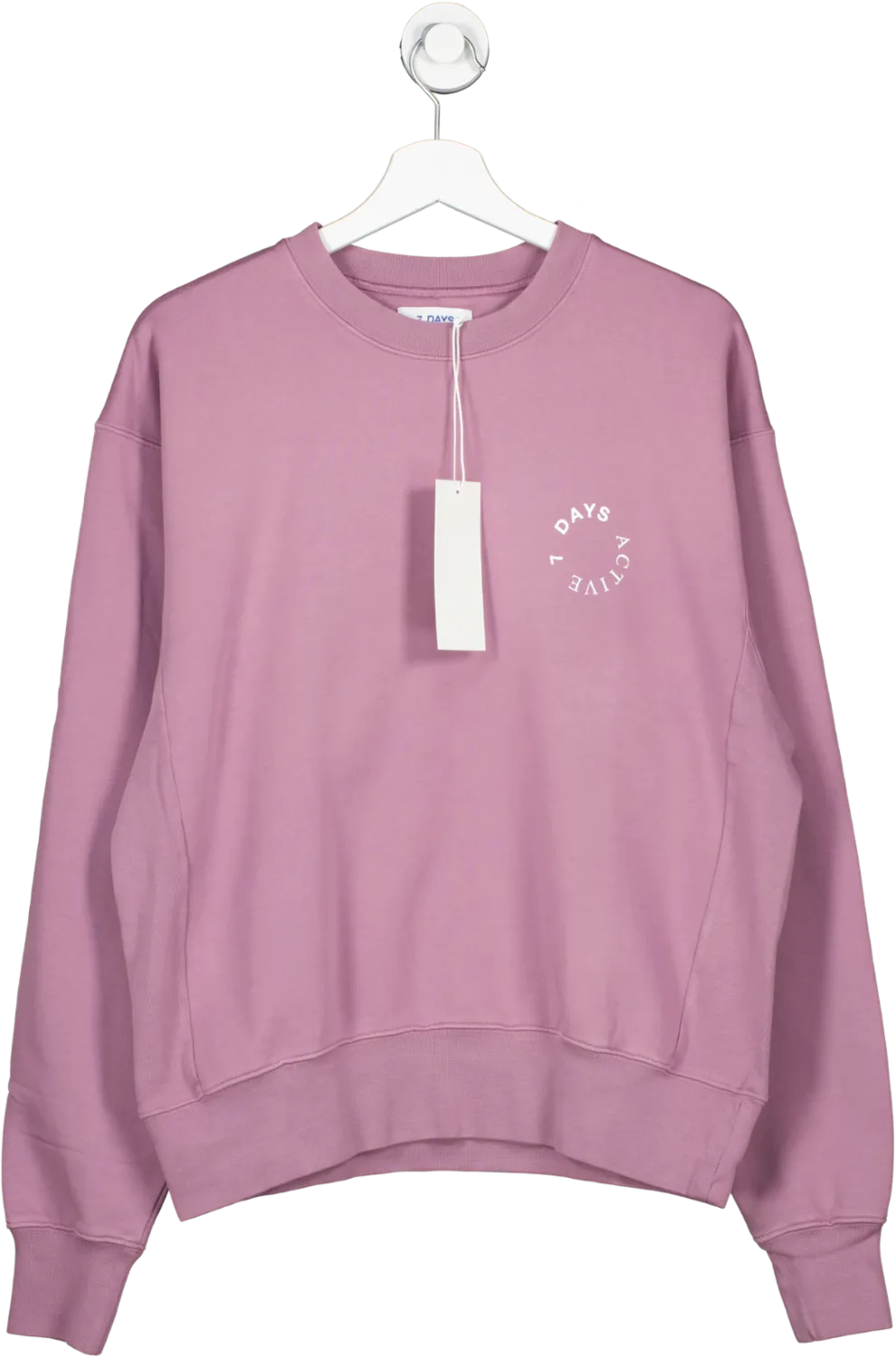 7 Days Active Dusty Lilac 100% Organic Soft Cotton Monday Sweatshirt BNWT UK M