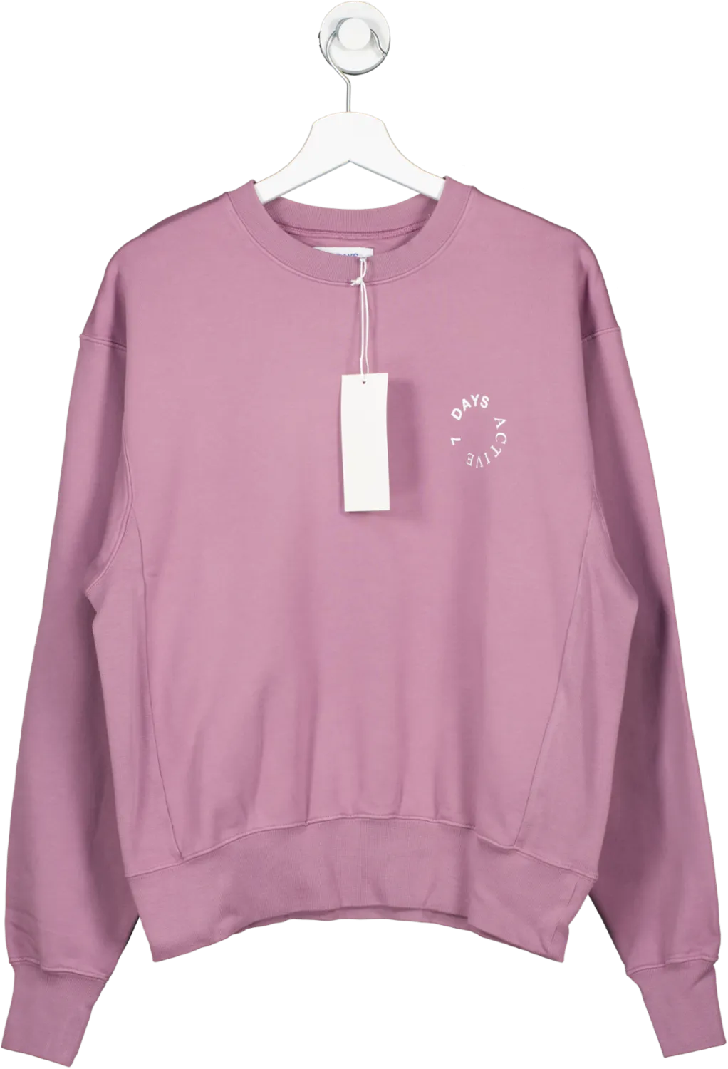 7 Days Active Dusty Lilac 100% Organic Soft Cotton Monday Sweatshirt BNWT UK M