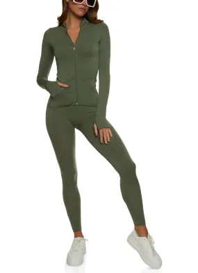 Active Track Jacket and Leggings Set