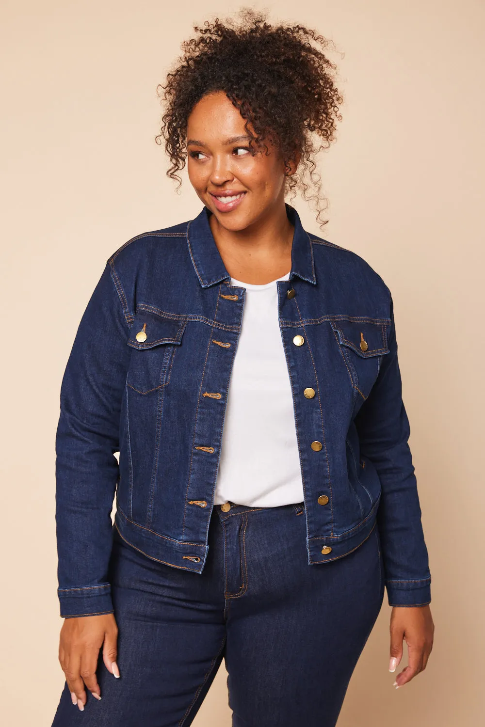 Adrift Denim Relaxed Jacket in Dark Wash