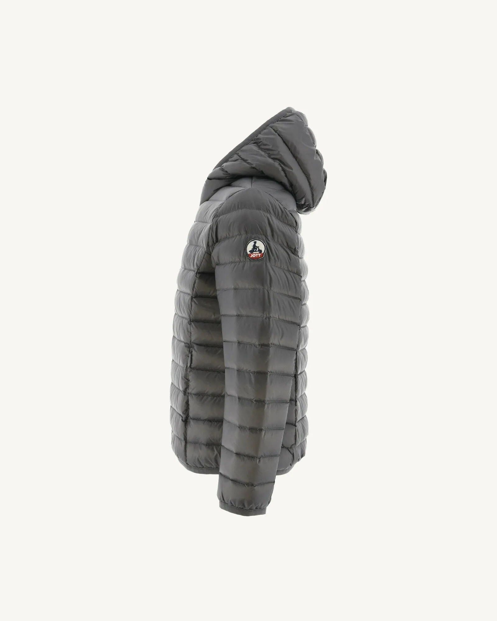 Anthracite Hooded down jacket Hugo