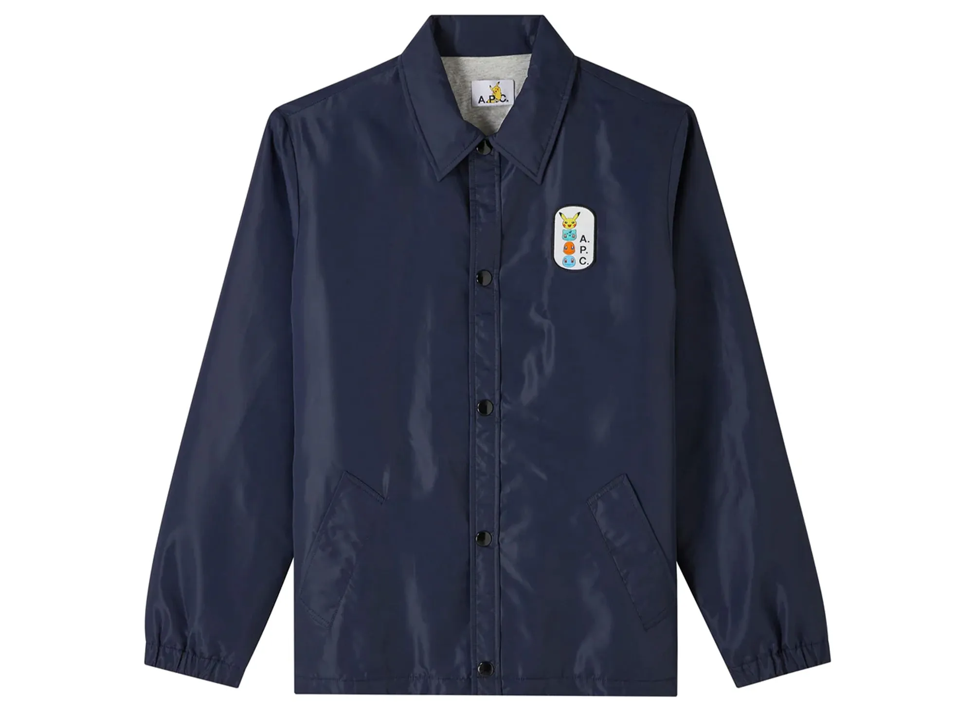 A.P.C. x Pokemon Coach Jacket in Navy Blue