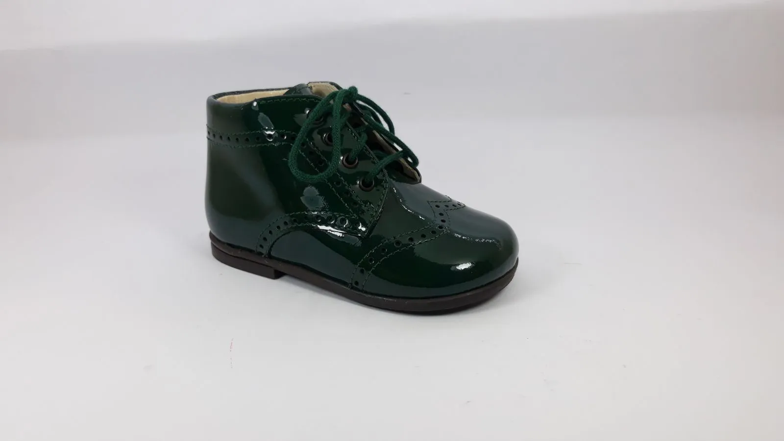 Beberlis Green Patent Bootie