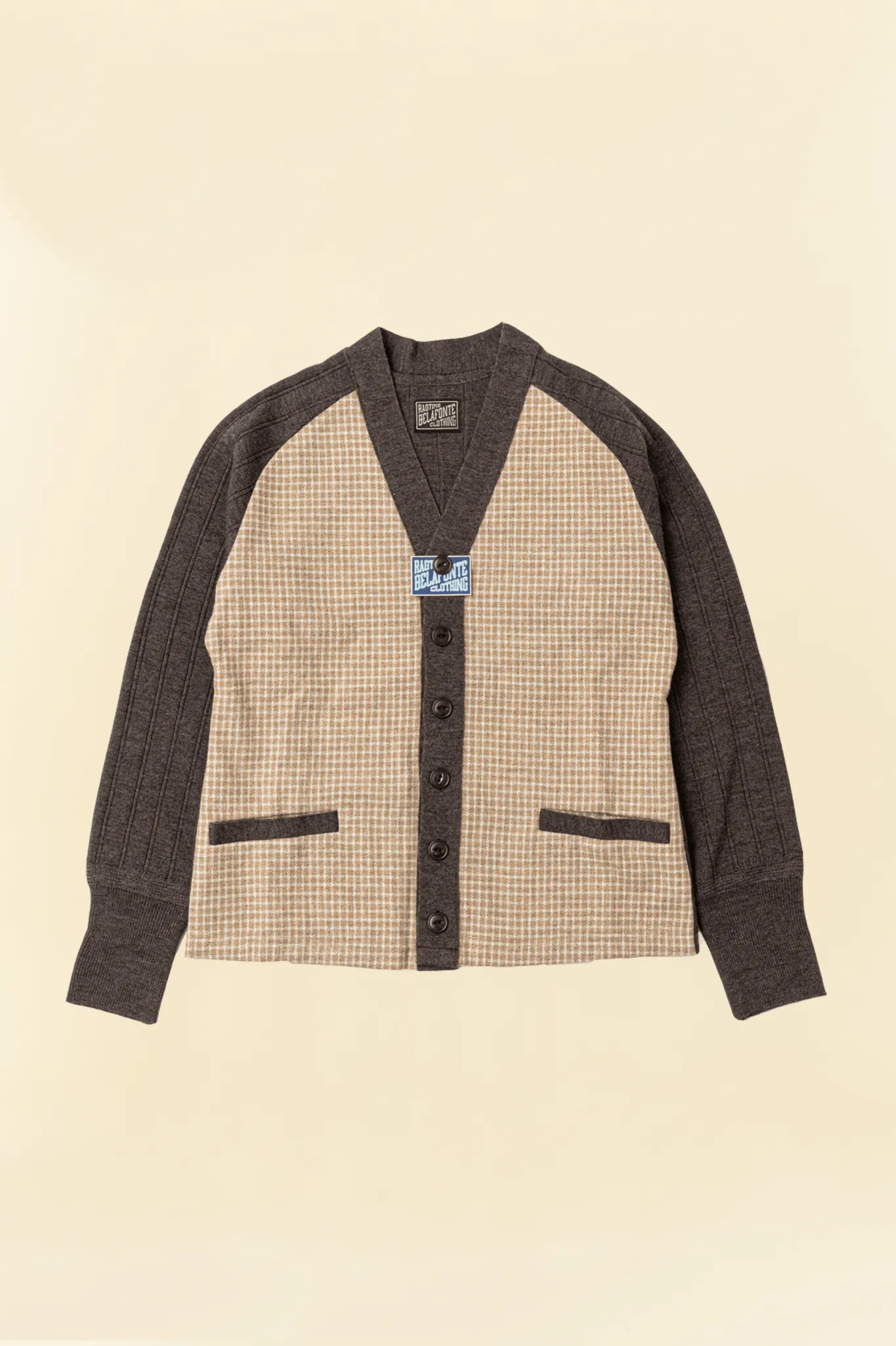 Belafonte Ragtime Panel Cardigan - Smoky Brown