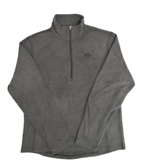 Black Charcoal Heather  Zip BFLO Pullover