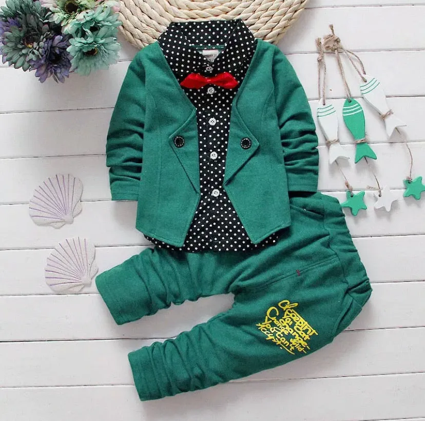 BOYS NEW GENTLEMAN BABY BOYS CLOTHING SET