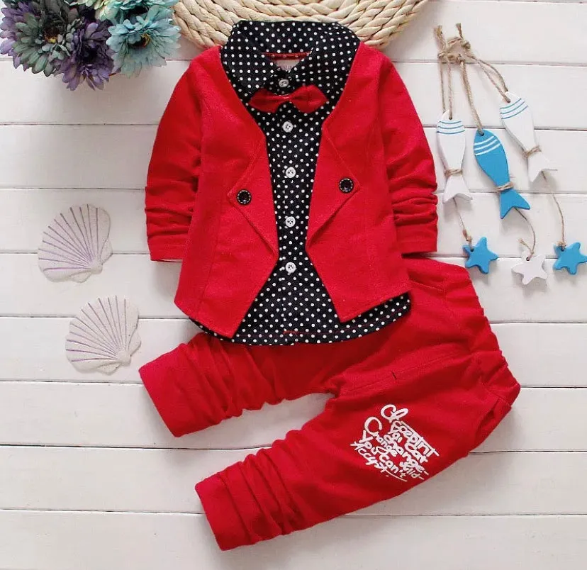 BOYS NEW GENTLEMAN BABY BOYS CLOTHING SET