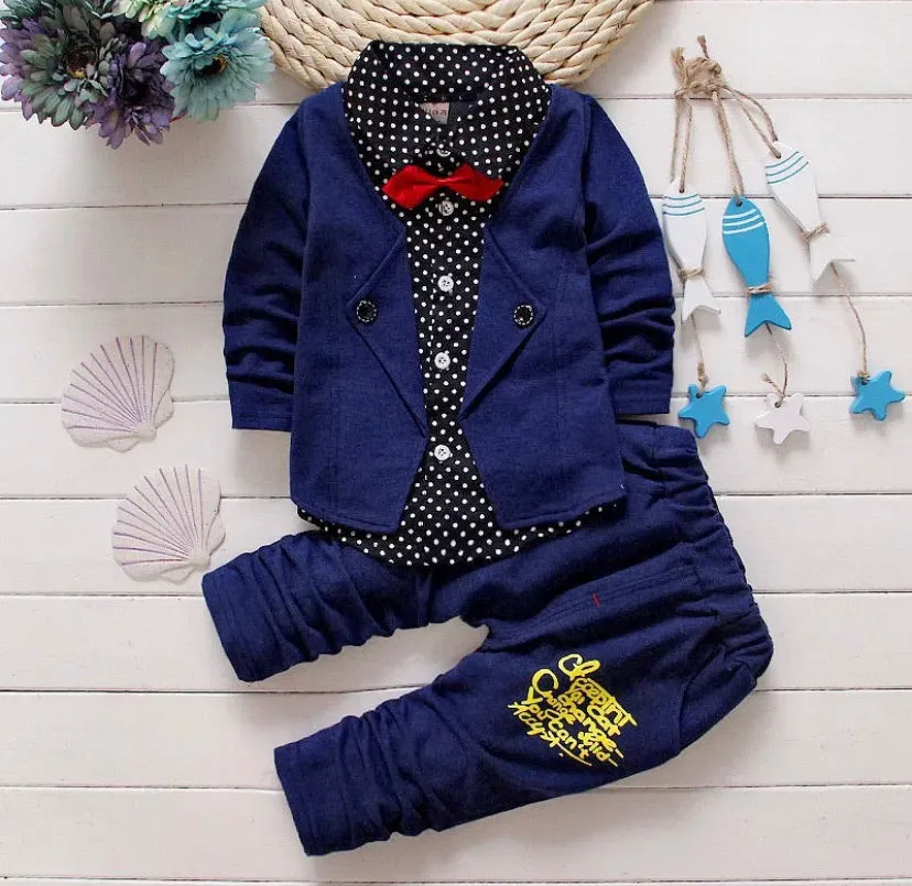 BOYS NEW GENTLEMAN BABY BOYS CLOTHING SET