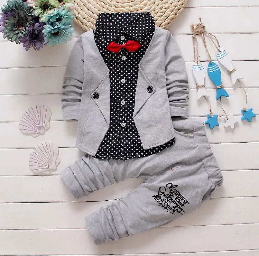 BOYS NEW GENTLEMAN BABY BOYS CLOTHING SET