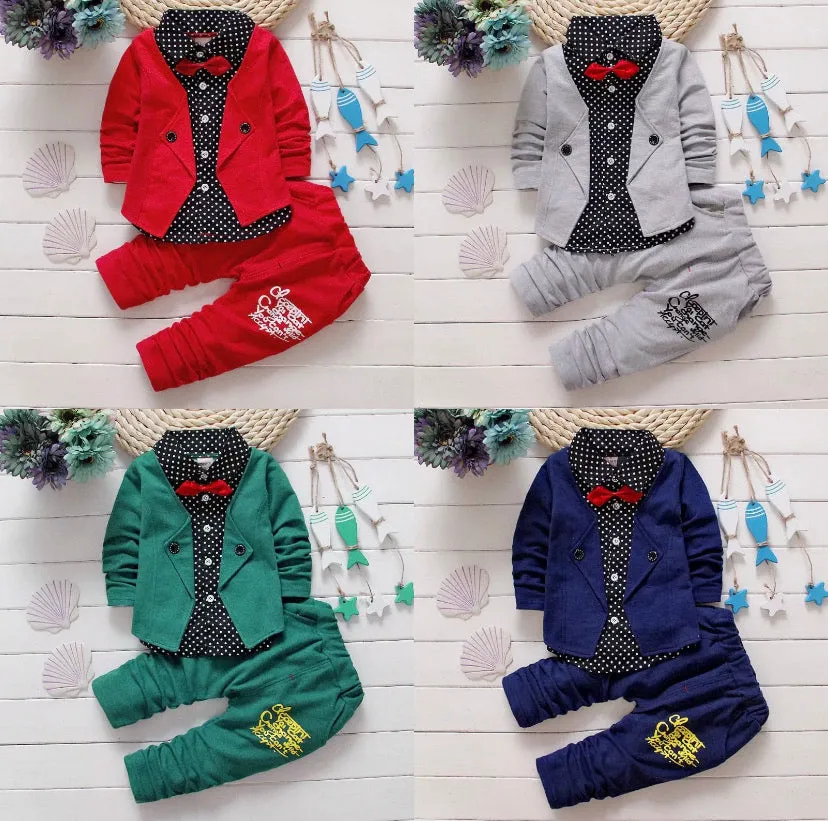 BOYS NEW GENTLEMAN BABY BOYS CLOTHING SET