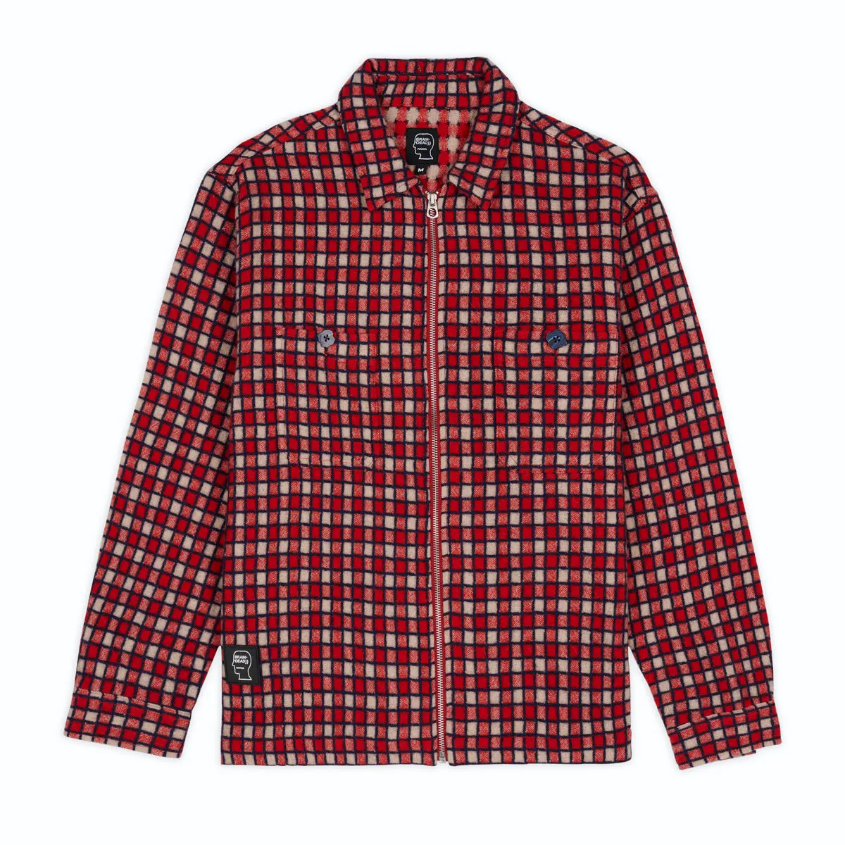 Brain Dead Check Mate Flannel Zip Shirt