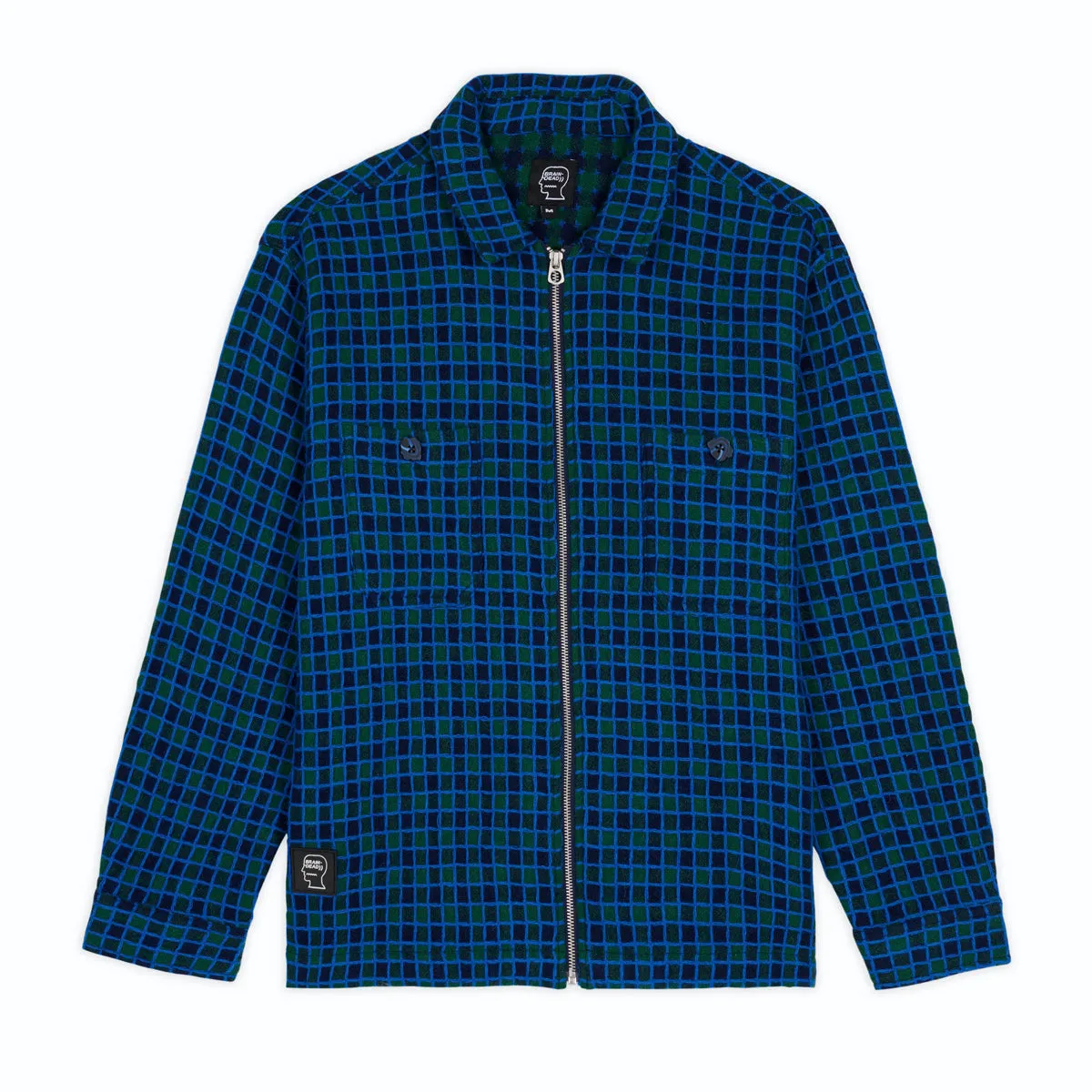 Brain Dead Check Mate Flannel Zip Shirt