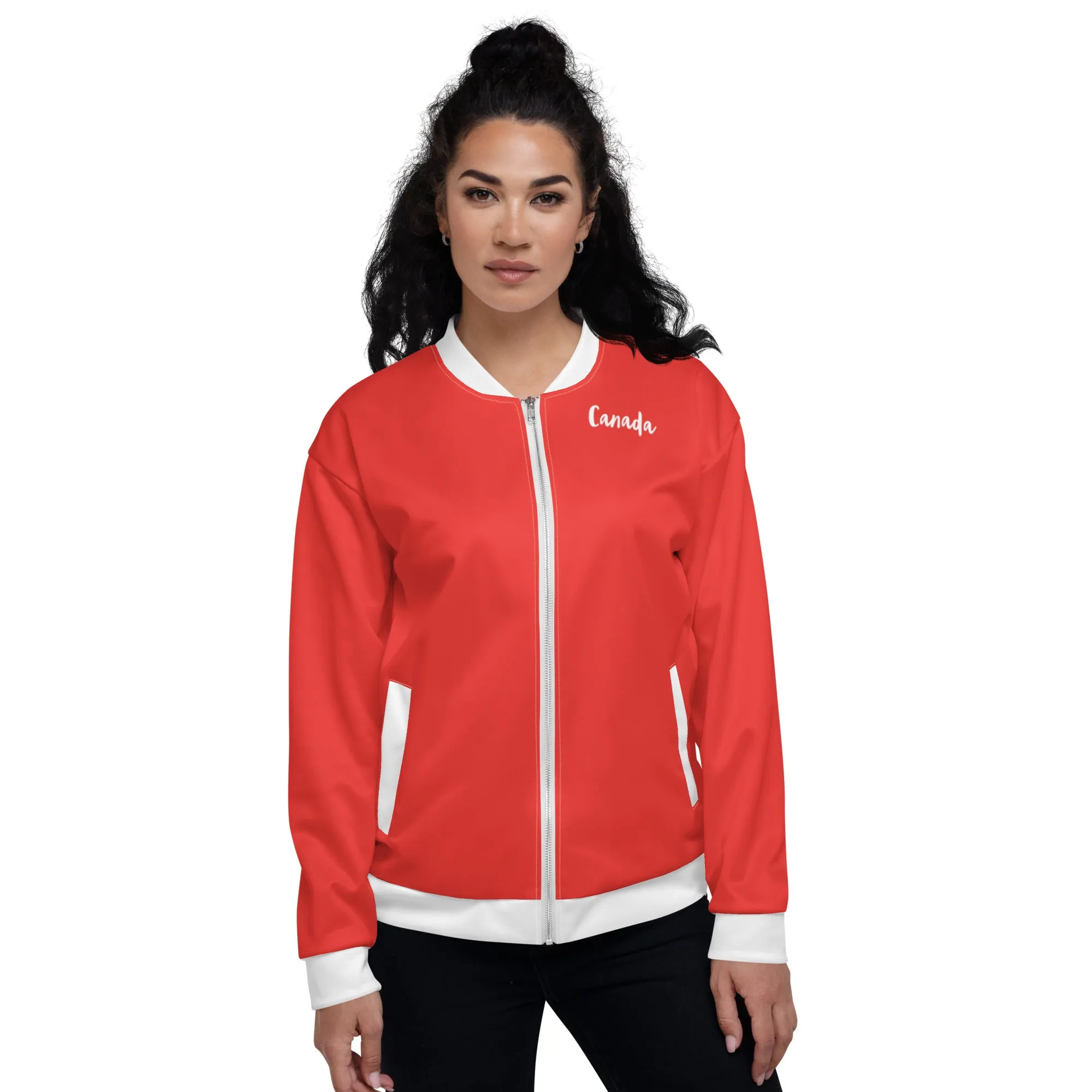 Canada Jacket / Unisex Bomber Jacket / Canada Flag Clothing