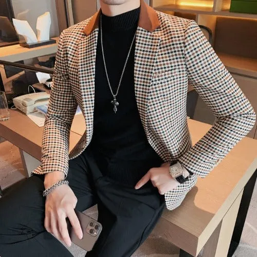 Casual Solid Blazer Jacket for Men