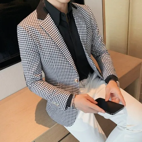 Casual Solid Blazer Jacket for Men