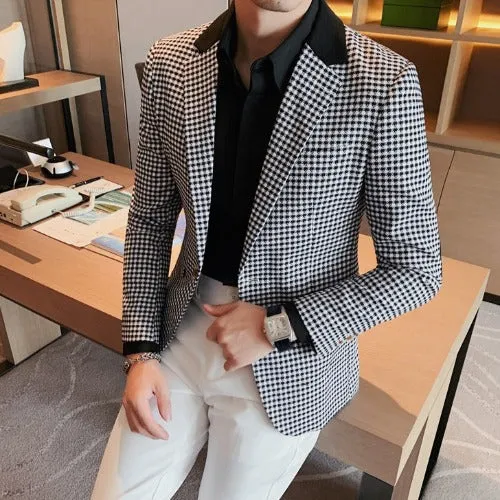 Casual Solid Blazer Jacket for Men