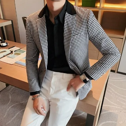 Casual Solid Blazer Jacket for Men