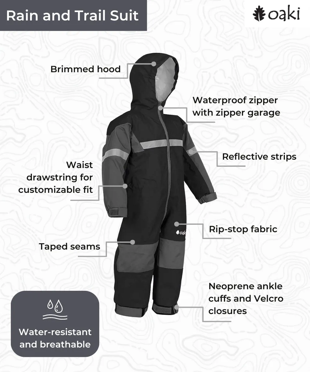 Children's Rain/Trail Suit, Black