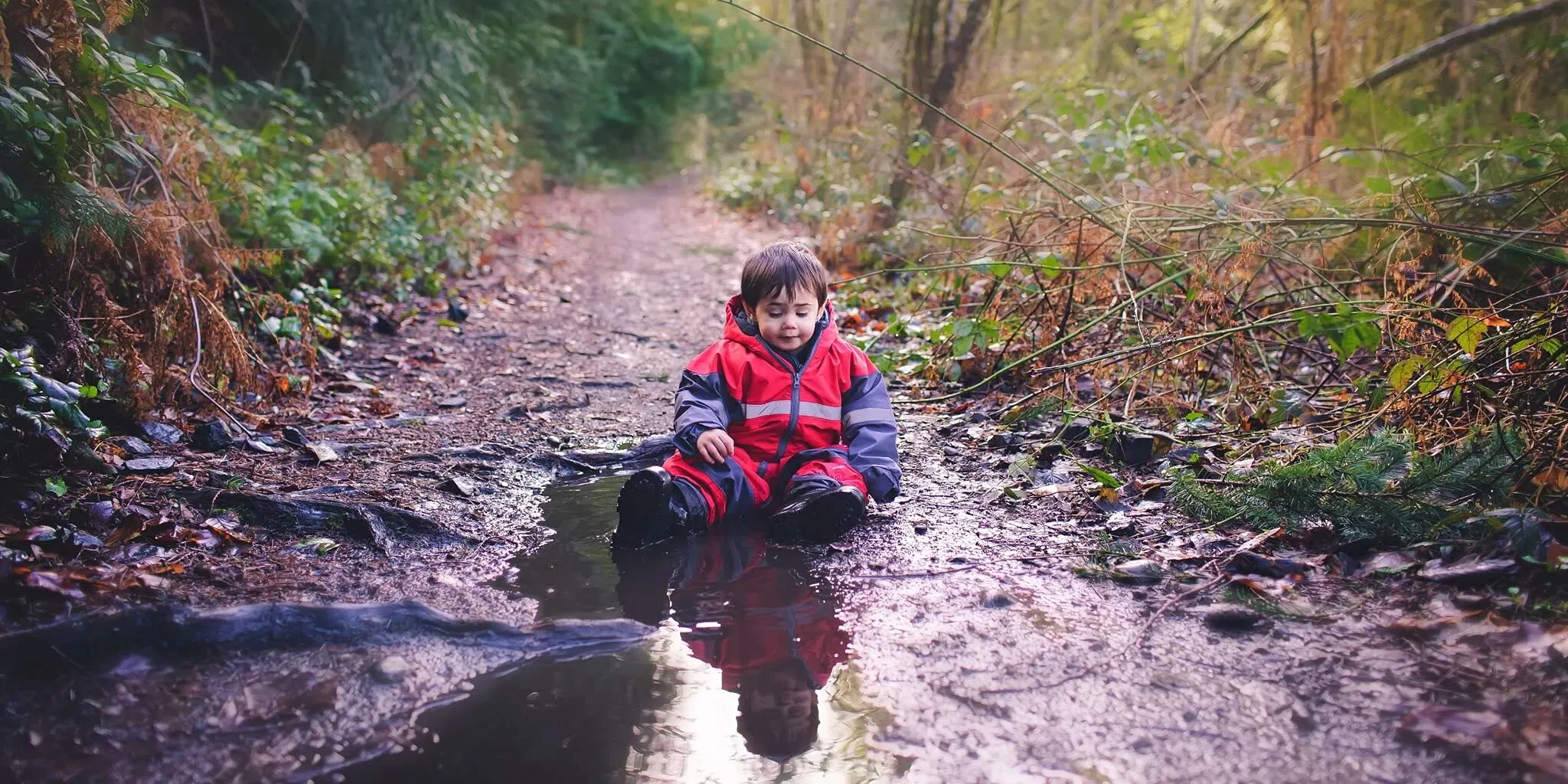 Children's Rain/Trail Suit, Fiery Red