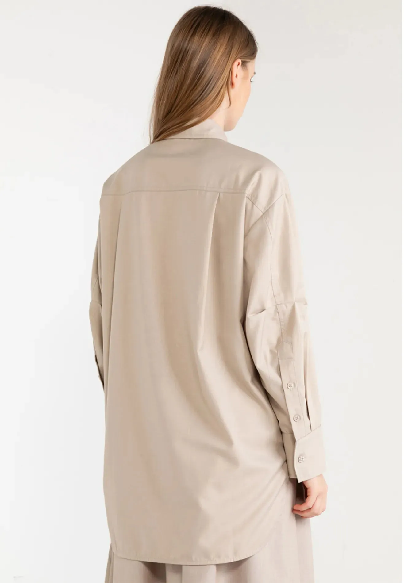 Collar Neck Basic Hi-Low Shirt