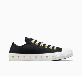 CONNVERSE WOMEN'S ALL STAR STAR STUD BLACK/GOLD SHOES