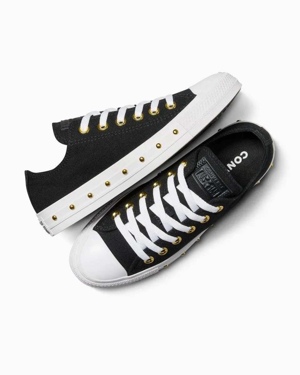 CONNVERSE WOMEN'S ALL STAR STAR STUD BLACK/GOLD SHOES