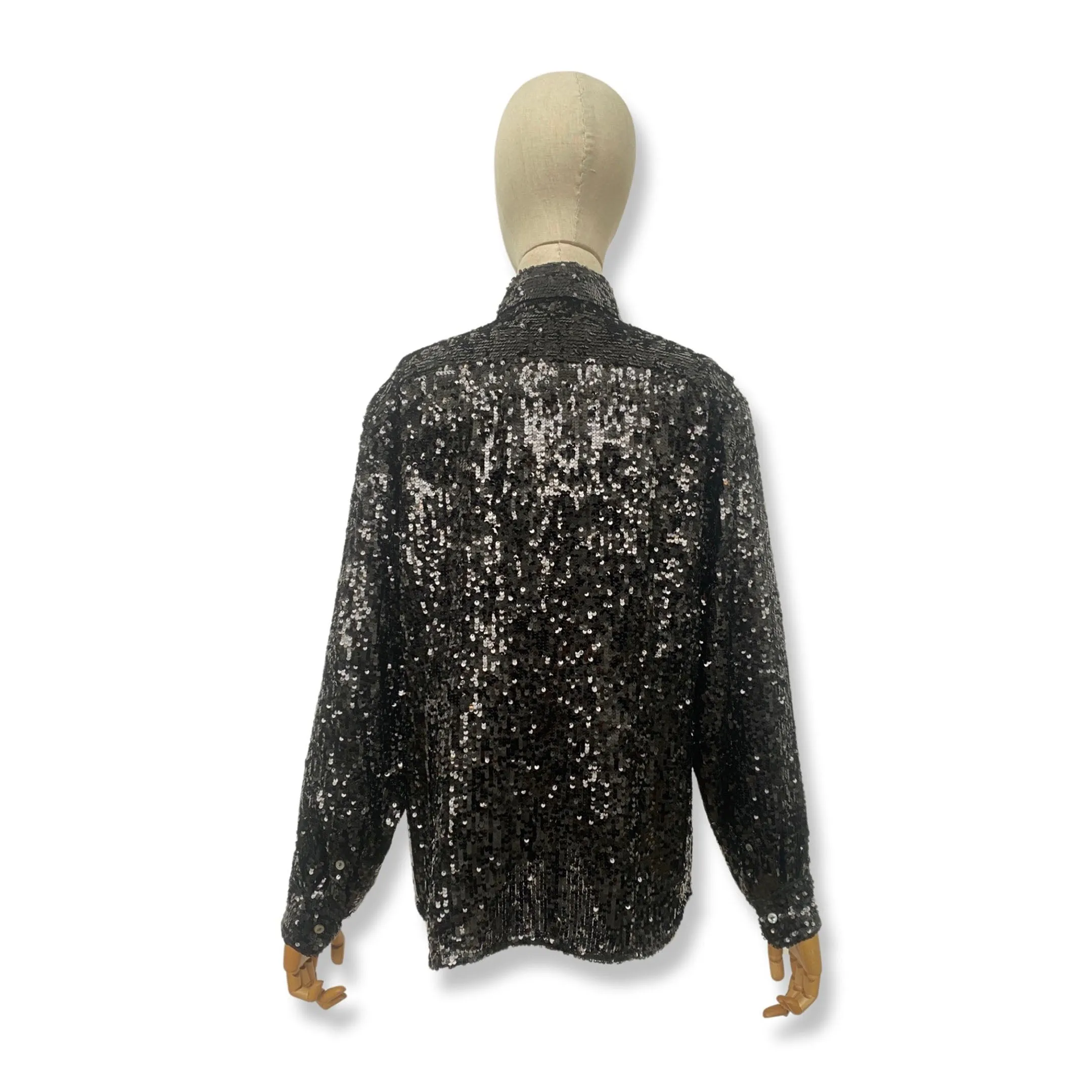 Cooper Shacket in Onyx Sequin