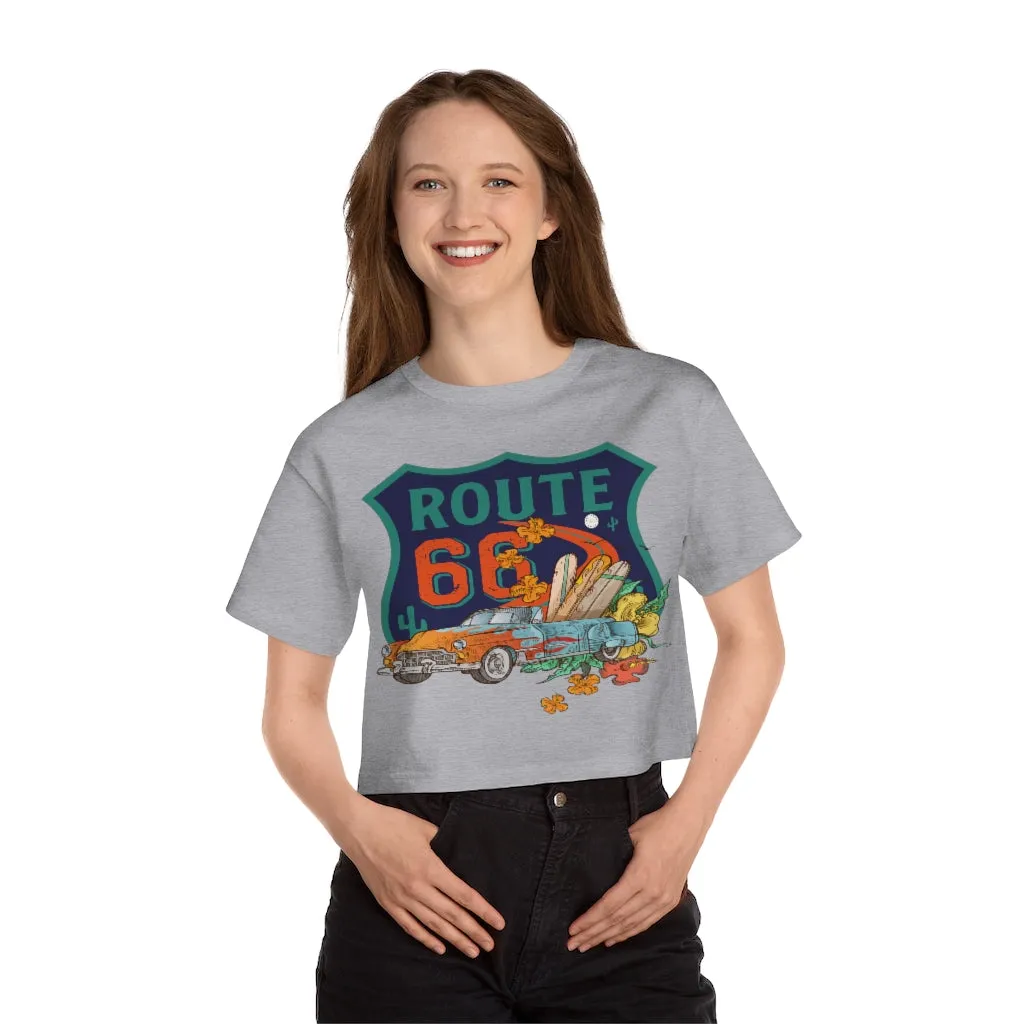 Cruisin Route 66 Cropped T-Shirt