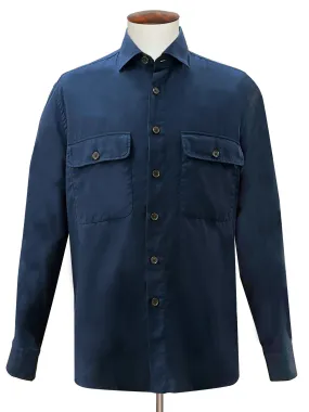 Dark Navy Double Pocket Overshirt