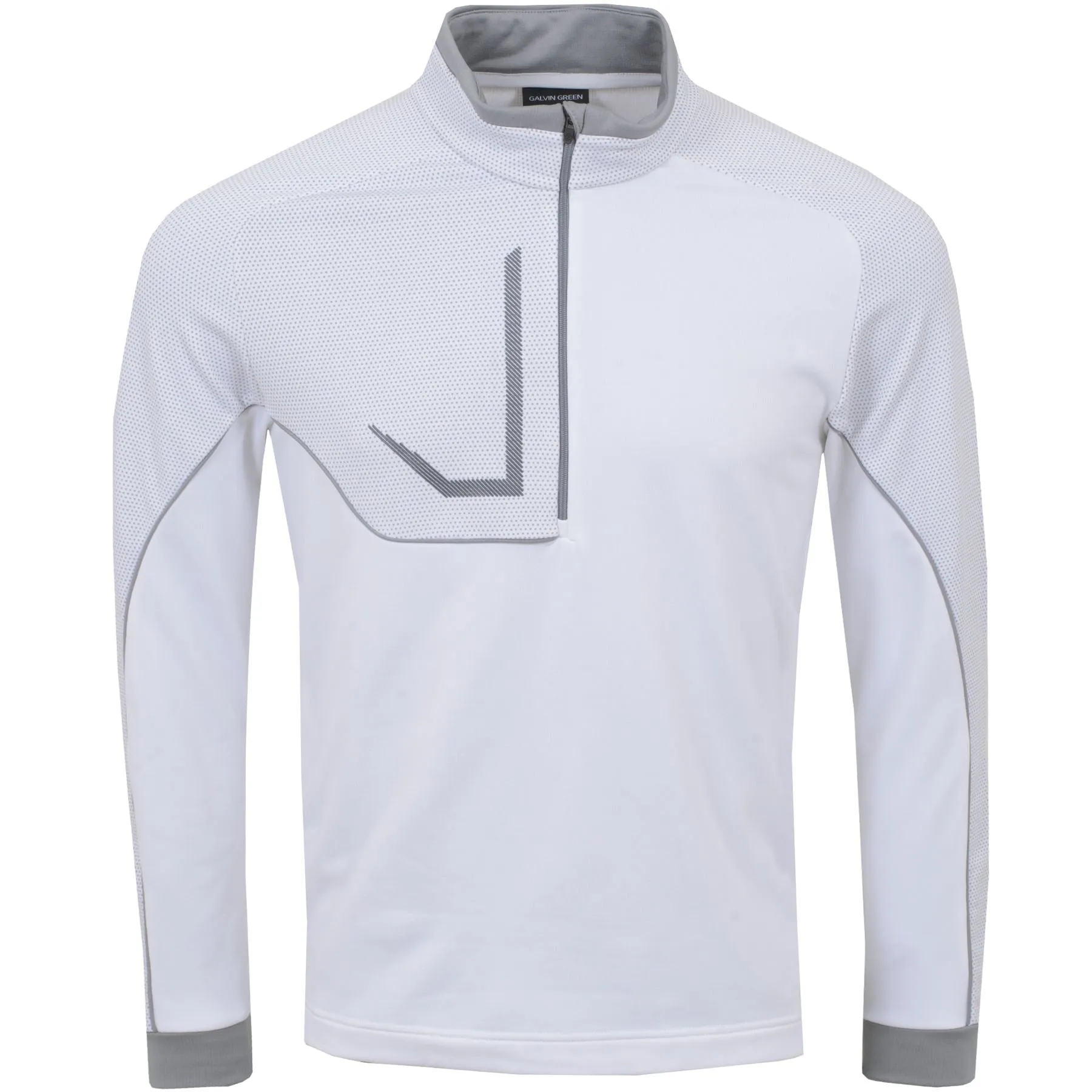 Daxton Half Zip Insula White/Cool Grey - AW23