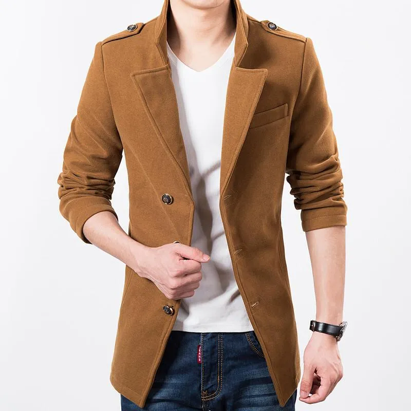 Epaulet Wool Blend Jacket