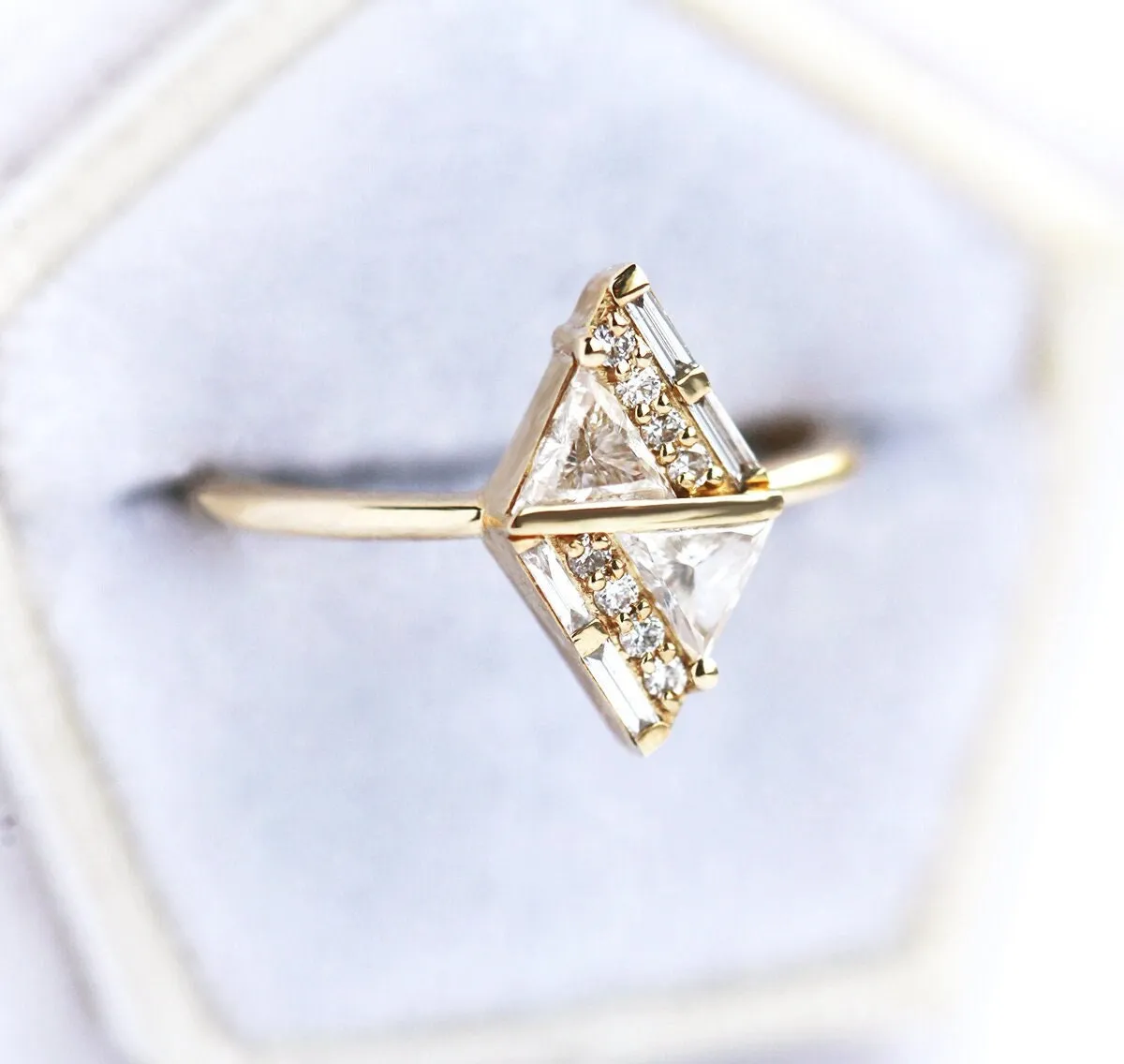 Geometric Diamond Ring