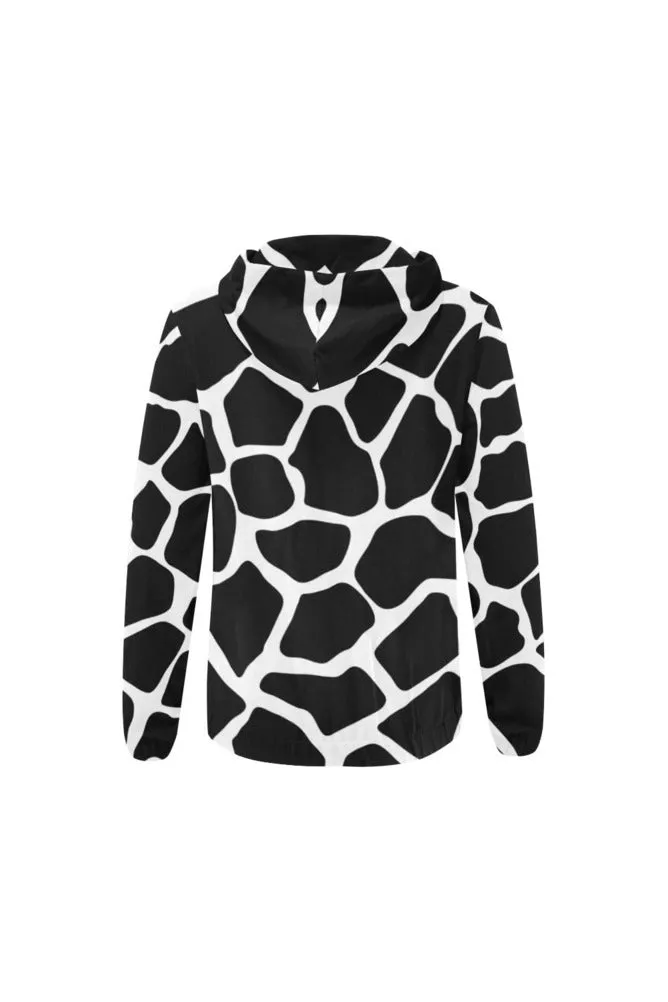 Giraffe Print Full Zip Hoodie for Women