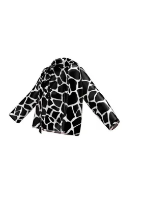 Giraffe Print Wrap Blazer