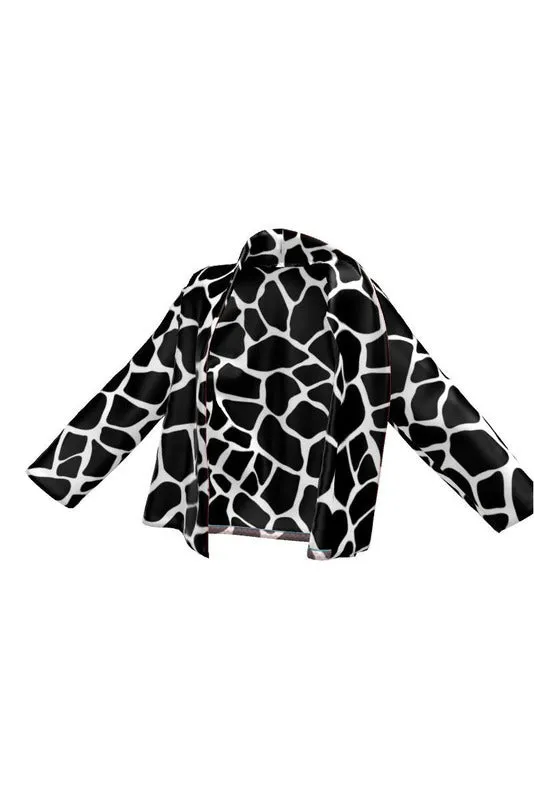 Giraffe Print Wrap Blazer