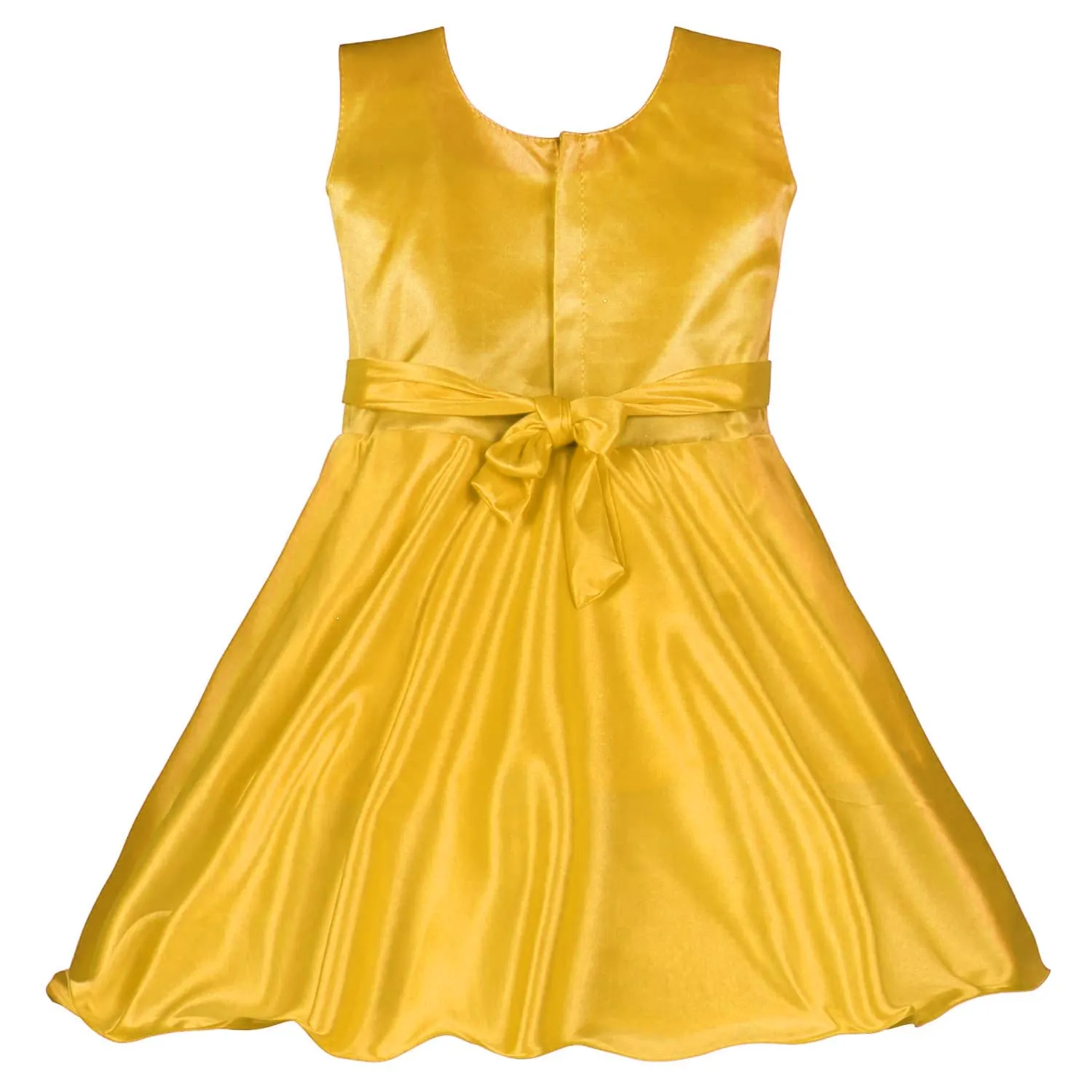 Girls A-Line Frock Dress With Tie-Up