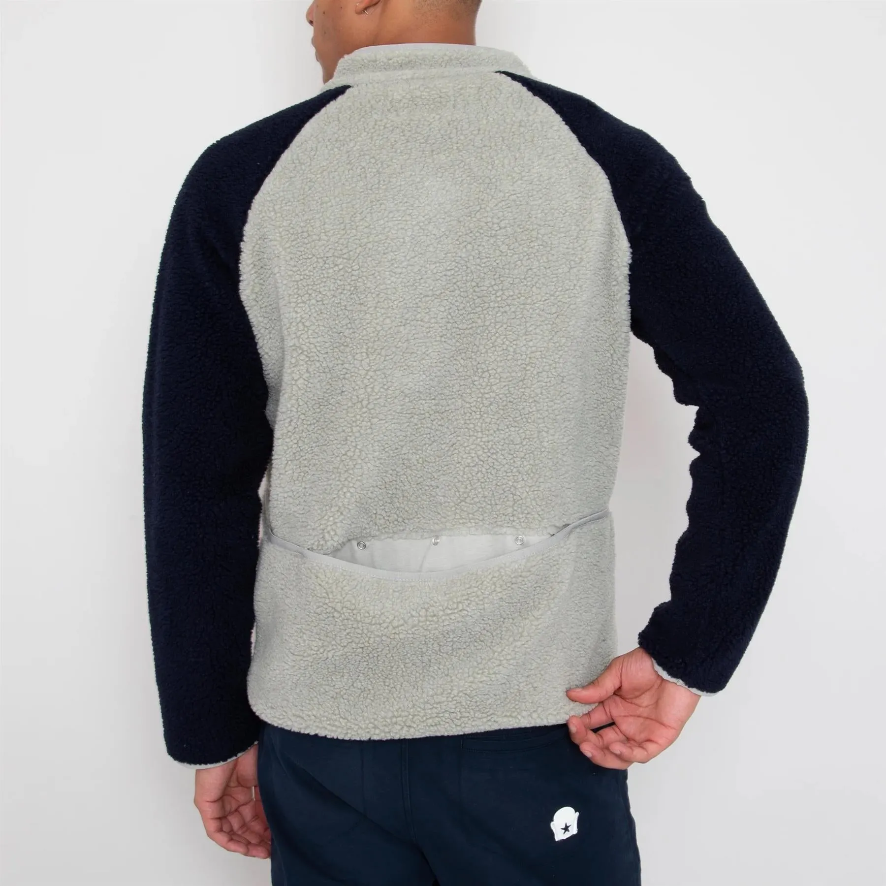 Himalayas Fleece Mid Layer Ash Grey/Deep Navy - SS24