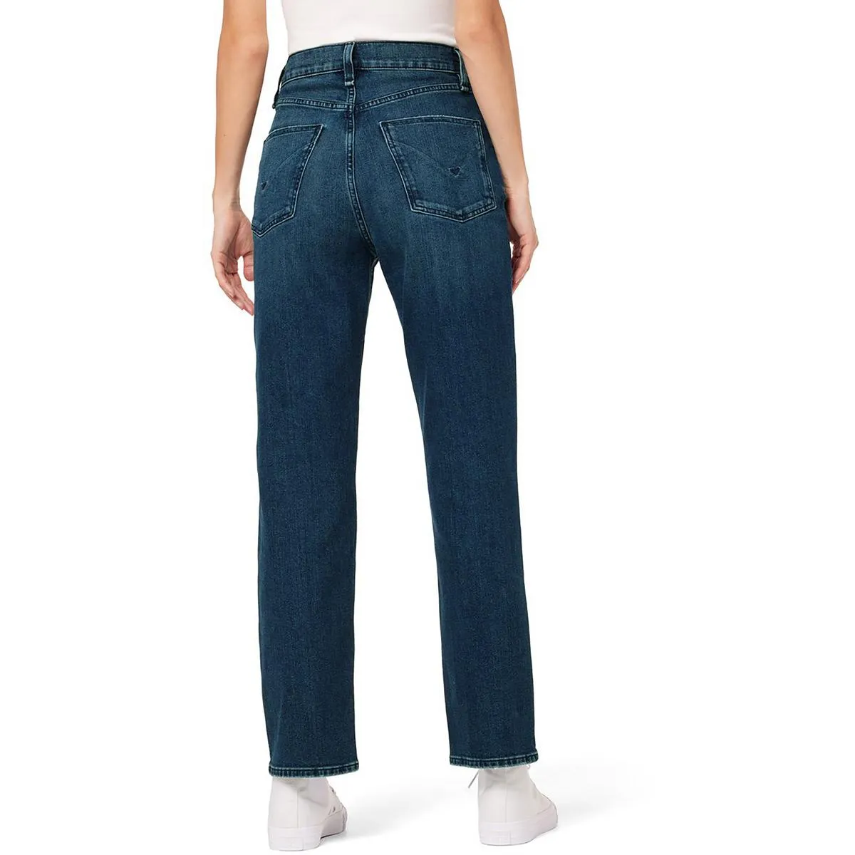 Hudson Womens Jade Loose Fit Destroyed Straight Leg Jeans