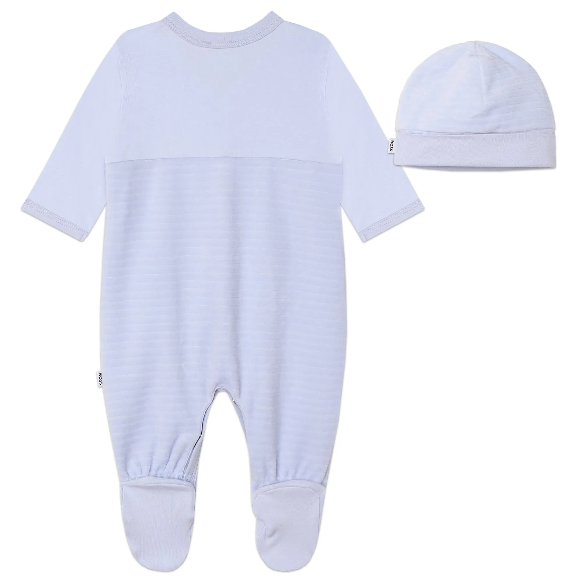 Hugo Boss Baby Blue Pajama & Hat_J98433-771