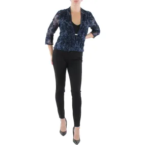 Jessica Howard Womens Petites Lace Soutache Bolero