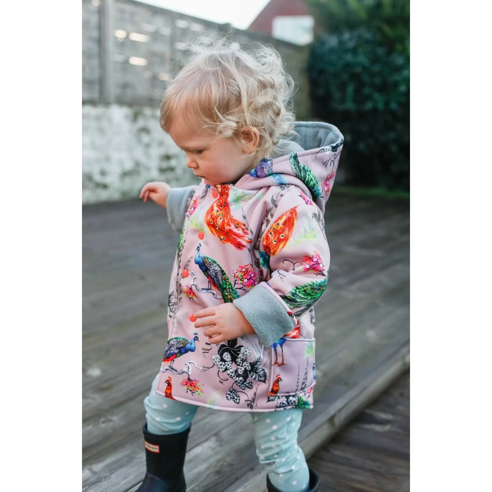 Kids Showerproof Jacket | Dusky Peacocks Splasher