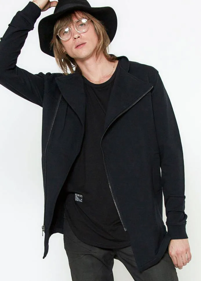 Konus Men's Asymmetrical Jacket in Black