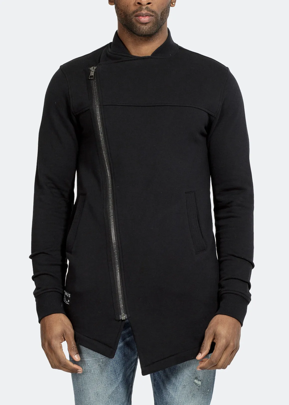 Konus Men's Asymmetrical Jacket in Black