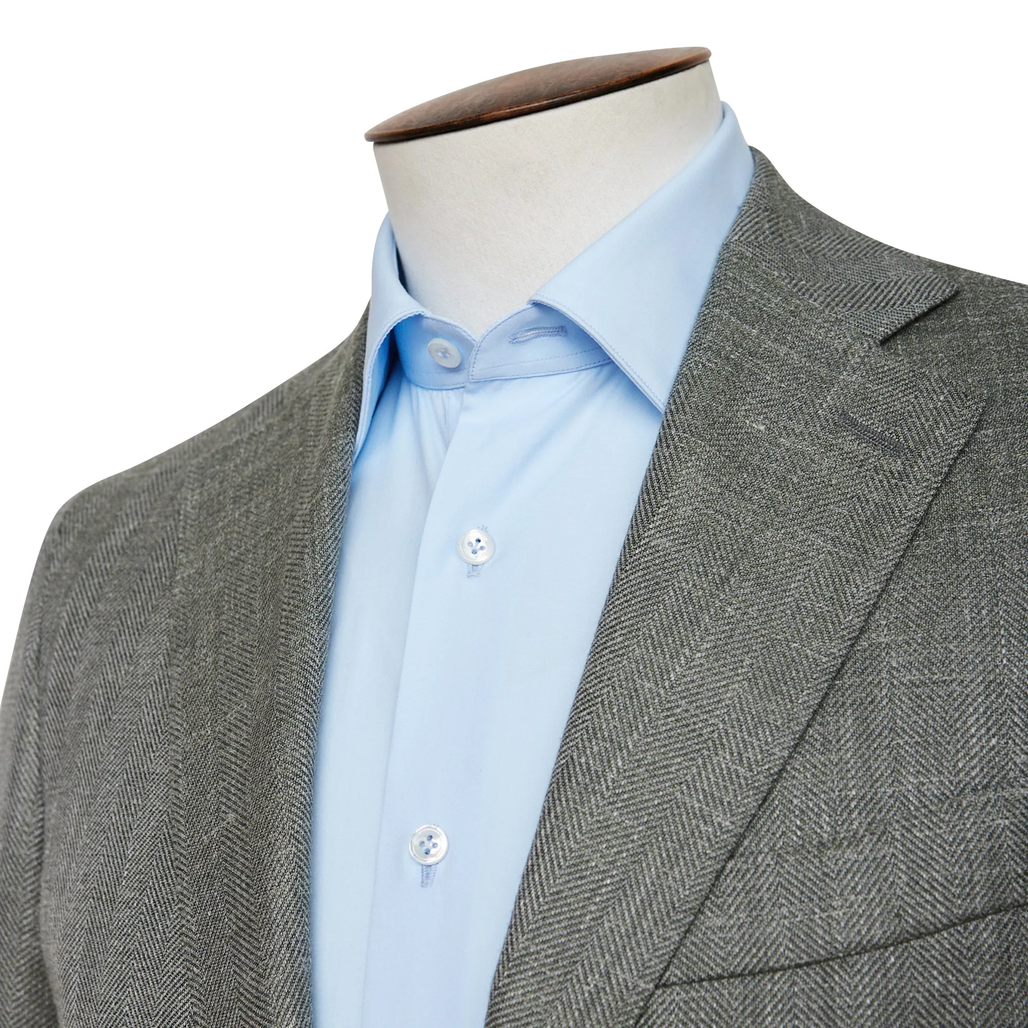 Light Blue Alto Handmade Spread-Collar Shirt