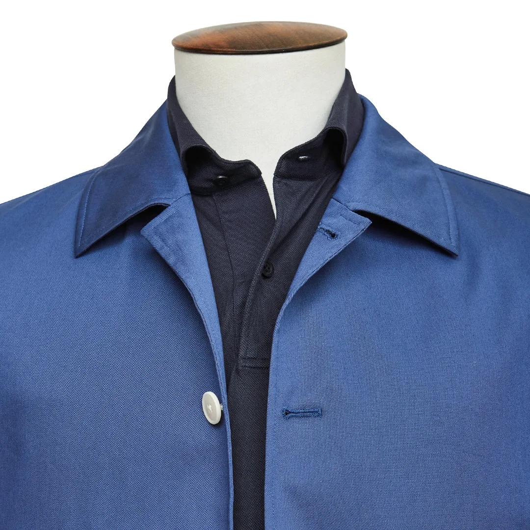 Mid Blue Lightweight Cotton Safari Jacket