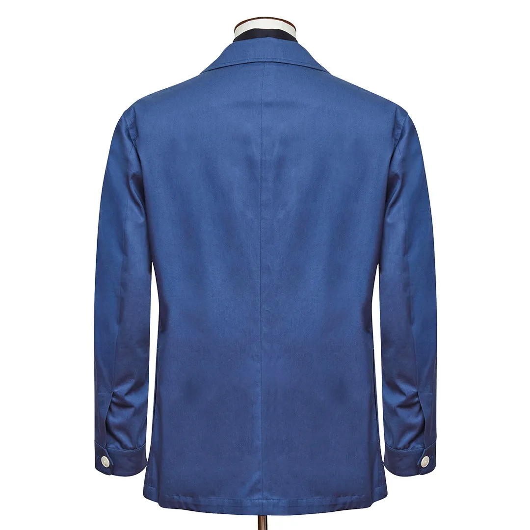 Mid Blue Lightweight Cotton Safari Jacket