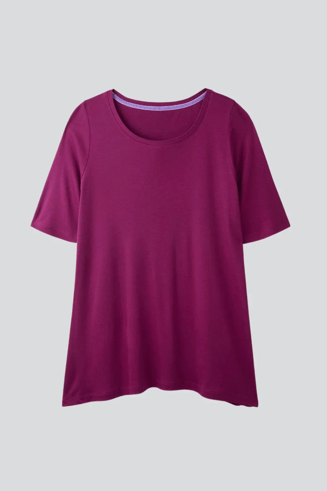 Mid Sleeve A-line Micro TENCEL Modal T-shirt | Multiple Colours