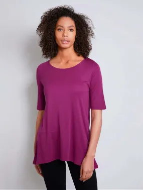 Mid Sleeve A-line Micro TENCEL Modal T-shirt | Multiple Colours