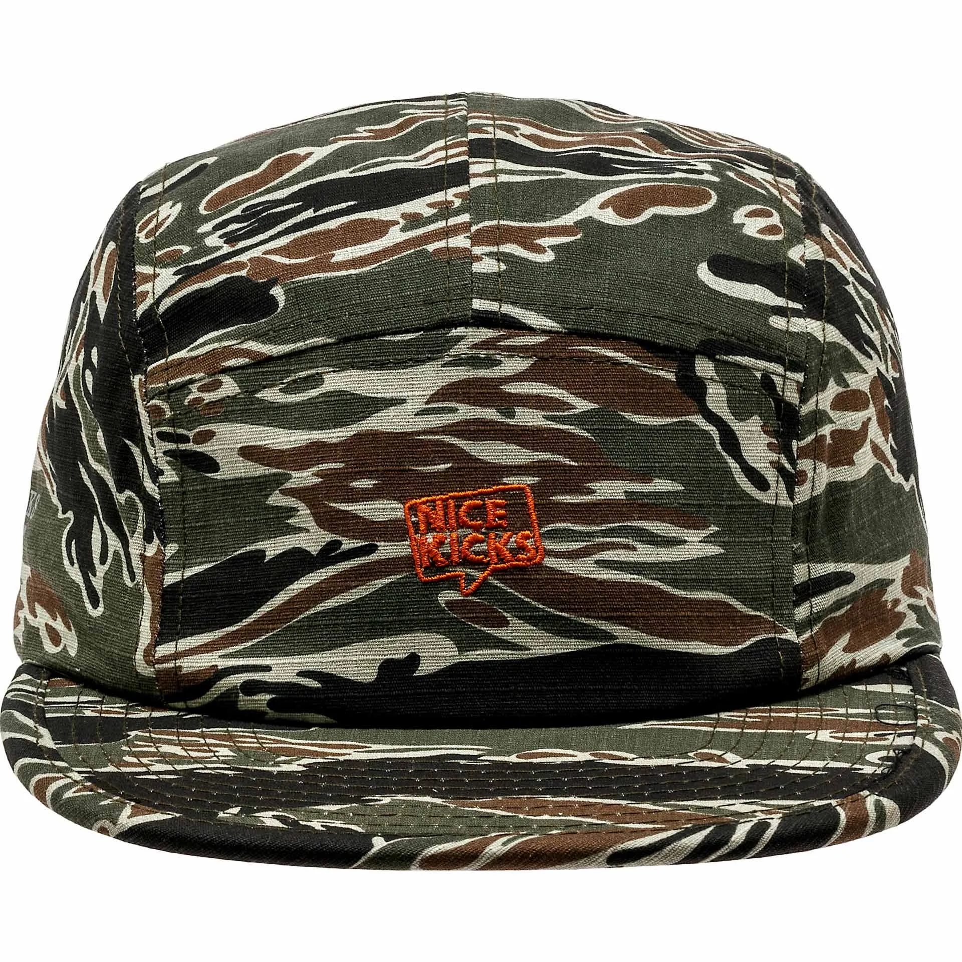 Nice Kicks Premium Men's Adjustable Hat - Camo/Orange Red