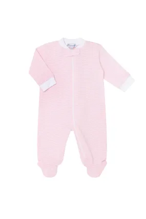 Pink Bubble Zipper Footie